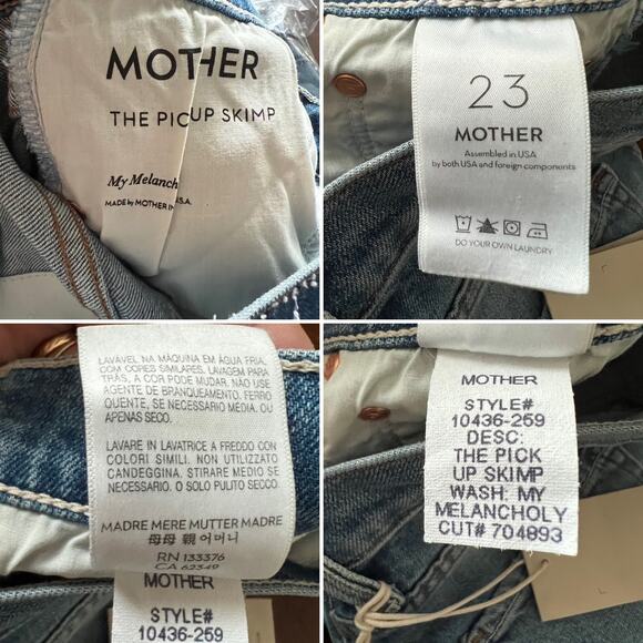 Mother Superior High Rise Pick Up Skimp Jean In My Melancholy Size 23 - Picture 8 of 13